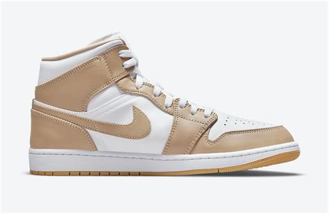 nike air jordan 1 mid tan gum|khaki team jordans.